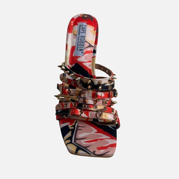 Multi color strapy open toe heel - Picture 3 of 3